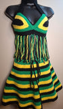 Jamaican Style Bikini and Skirt Set