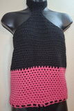 Pink and Black Halter Top