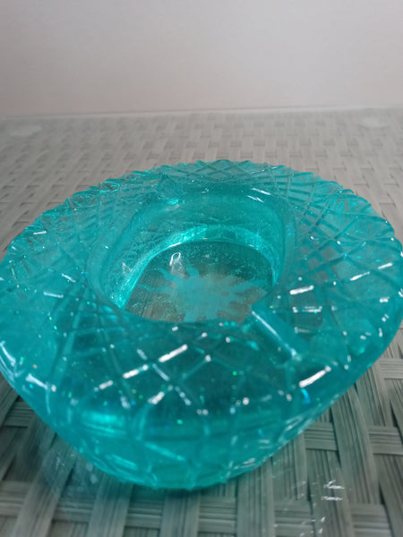 Clear Blue Ashtray