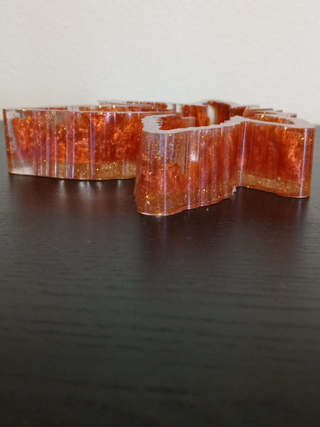 Burnt Orange Maple Leaf Ashtray